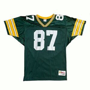 Vintage Wilson Robert Brooks Green Bay Packers NFL Jersey #87 Size L